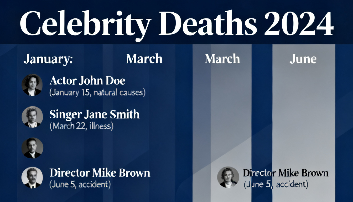 Remembering the Stars: A Look Back at Celebrity Deaths 2024